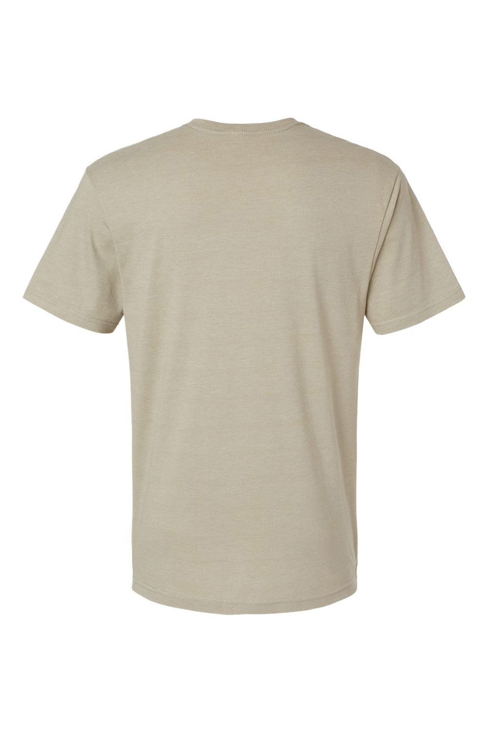 American Apparel 2006CVC Mens CVC Short Sleeve V-Neck T-Shirt Heather Khaki Brown Flat Back