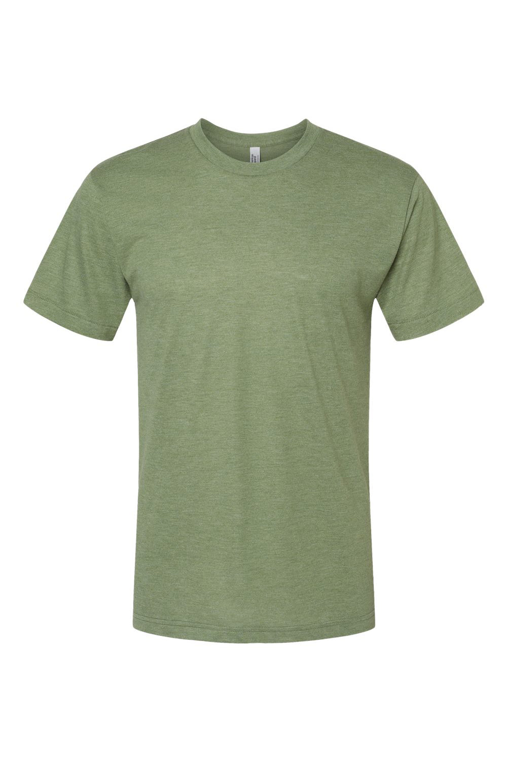 American Apparel TR401 Mens Track Short Sleeve Crewneck T-Shirt Olive Green Flat Front