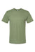 American Apparel TR401 Mens Track Short Sleeve Crewneck T-Shirt Olive Green Flat Front