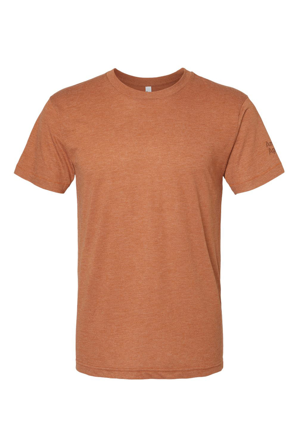 American Apparel TR401 Mens Track Short Sleeve Crewneck T-Shirt Rust Flat Front