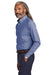 Brooks Brothers Mens Wrinkle Resistant Pinpoint Long Sleeve Button Down Shirt w/ Pocket Cobalt Blue Model Side