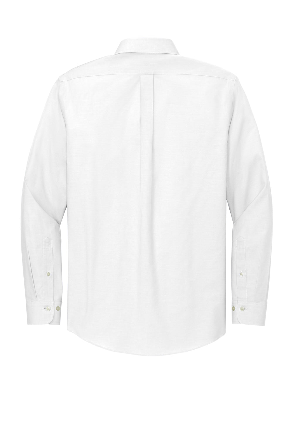 Brooks Brothers Mens Wrinkle Resistant Pinpoint Long Sleeve Button Down Shirt w/ Pocket White Flat Back