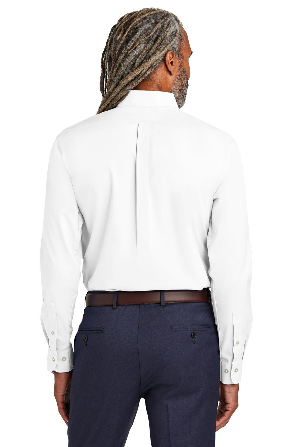brooks brothers mens white dress shirts Brooks Brothers Men's No-iron White Long Sleeve Dress Shirt | Service Dress Blue (sdb) | Military - Shop Your Navy Exchange