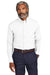 Brooks Brothers Mens Wrinkle Resistant Pinpoint Long Sleeve Button Down Shirt w/ Pocket White Model Front
