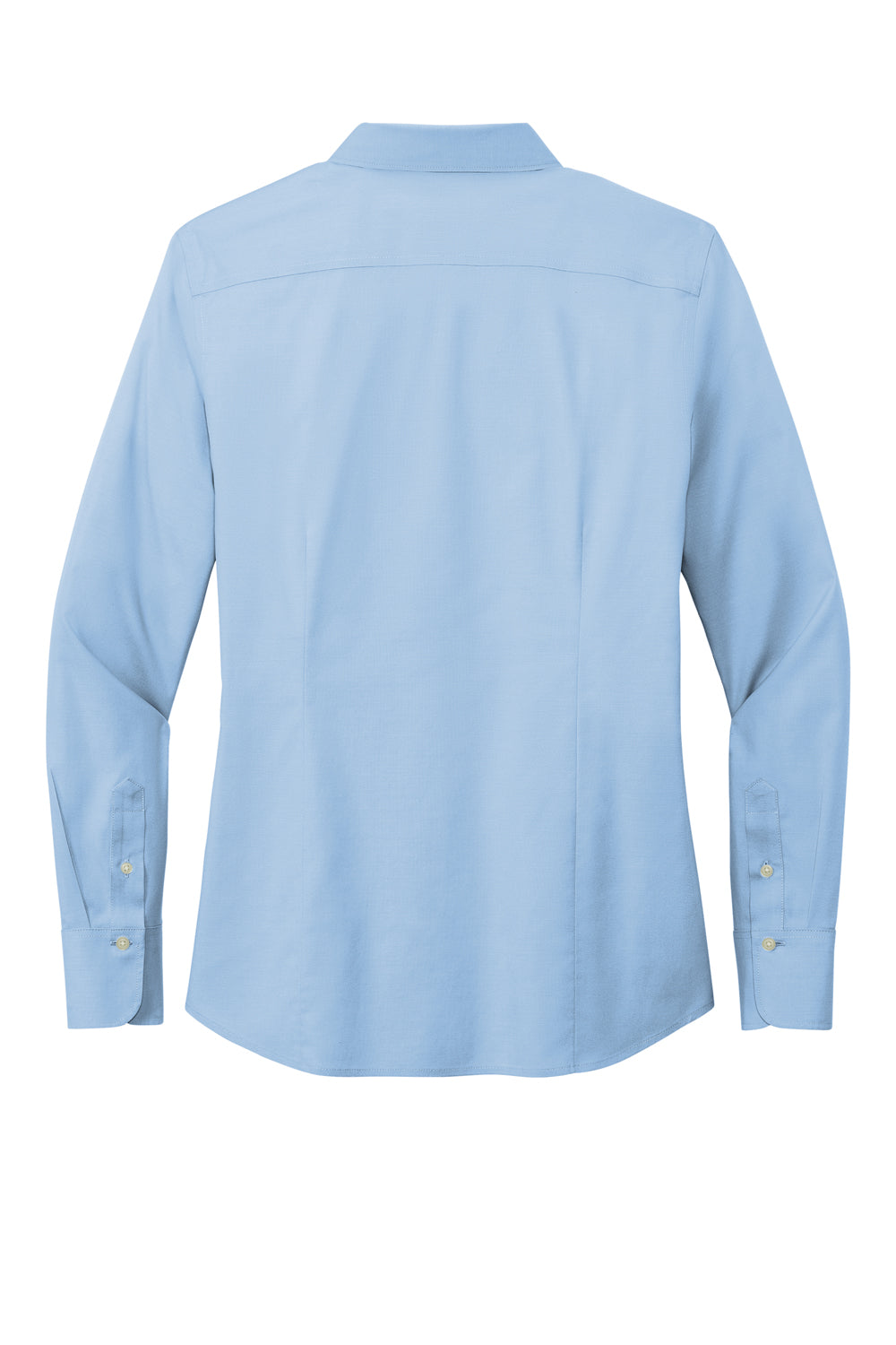 Brooks Brothers Womens Wrinkle Resistant Pinpoint Long Sleeve Button Down Shirt Newport Blue Flat Back