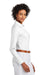 Brooks Brothers Womens Wrinkle Resistant Pinpoint Long Sleeve Button Down Shirt White Model Side
