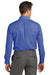 Brooks Brothers Mens Wrinkle Resistant Nailhead Long Sleeve Button Down Shirt w/ Pocket Cobalt Blue Model Back