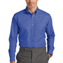 Brooks Brothers Mens Wrinkle Resistant Nailhead Long Sleeve Button Down Shirt w/ Pocket - Cobalt Blue
