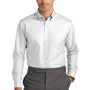 Brooks Brothers Mens Wrinkle Resistant Nailhead Long Sleeve Button Down Shirt w/ Pocket - White