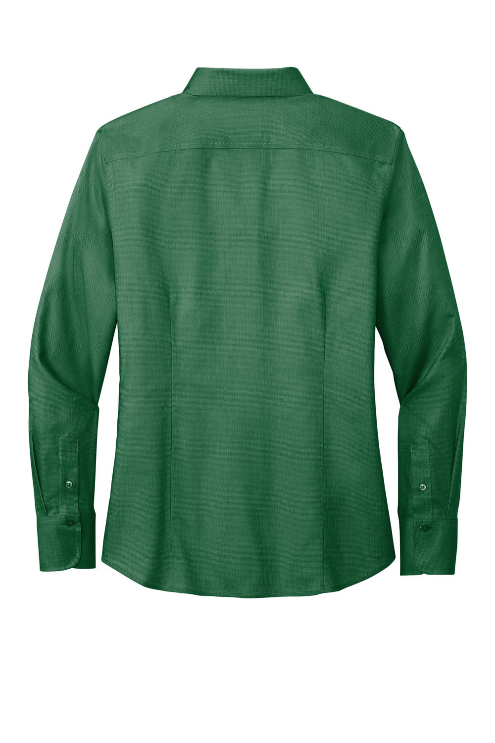 Brooks Brothers Womens Wrinkle Resistant Nailhead Long Sleeve Button Down Shirt Club Green Flat Back