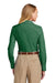 Brooks Brothers Womens Wrinkle Resistant Nailhead Long Sleeve Button Down Shirt Club Green Model Back