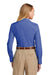 Brooks Brothers Womens Wrinkle Resistant Nailhead Long Sleeve Button Down Shirt Cobalt Blue Model Back