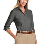 Brooks Brothers Womens Wrinkle Resistant Nailhead Long Sleeve Button Down Shirt - Deep Black