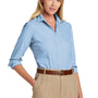 Brooks Brothers Womens Wrinkle Resistant Nailhead Long Sleeve Button Down Shirt - Newport Blue