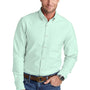 Brooks Brothers Mens Casual Oxford Long Sleeve Button Down Shirt w/ Pocket - Soft Mint Green