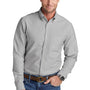 Brooks Brothers Mens Casual Oxford Long Sleeve Button Down Shirt w/ Pocket - Windsor Grey