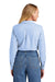 Brooks Brothers Womens Casual Oxford Long Sleeve Button Down Shirt Newport Blue Model Back