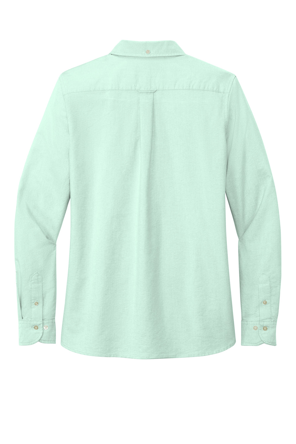 Brooks Brothers Womens Casual Oxford Long Sleeve Button Down Shirt Soft Mint Green Flat Back