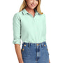 Brooks Brothers Womens Casual Oxford Long Sleeve Button Down Shirt - Soft Mint Green