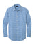 Brooks Brothers Mens Tech Stretch Long Sleeve Button Down Shirt Charter Blue Flat Front