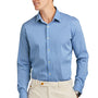 Brooks Brothers Mens Tech Stretch Long Sleeve Button Down Shirt - Charter Blue