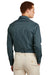 Brooks Brothers Mens Tech Stretch Long Sleeve Button Down Shirt Dark Pine Green Model Back