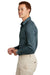 Brooks Brothers Mens Tech Stretch Long Sleeve Button Down Shirt Dark Pine Green Model Side