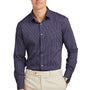 Brooks Brothers Mens Tech Stretch Long Sleeve Button Down Shirt - Navy Blue