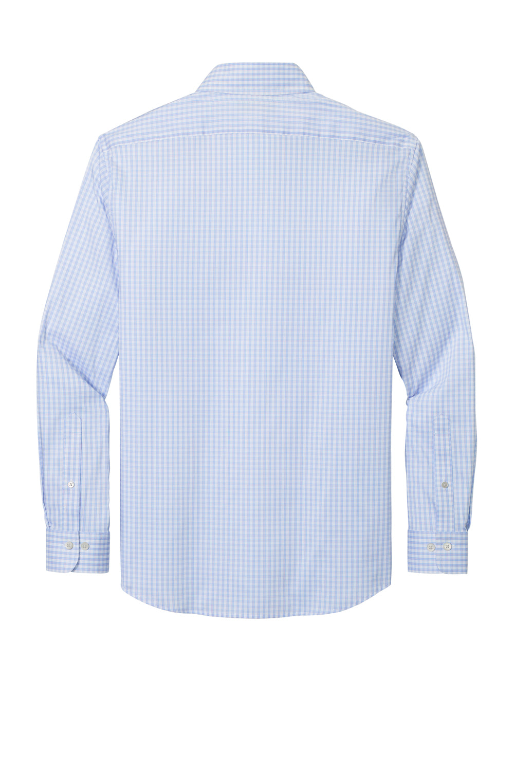 Brooks Brothers Mens Tech Stretch Long Sleeve Button Down Shirt Newport Blue/Pearl Pink Flat Back