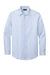 Brooks Brothers Mens Tech Stretch Long Sleeve Button Down Shirt White/Newport Blue Flat Front