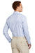 Brooks Brothers Mens Tech Stretch Long Sleeve Button Down Shirt White/Newport Blue Model Back