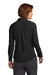 Brooks Brothers Womens Satin Anti Static Long Sleeve Button Down Shirt Deep Black Model Back