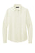 Brooks Brothers Womens Satin Anti Static Long Sleeve Button Down Shirt Off White Flat Front