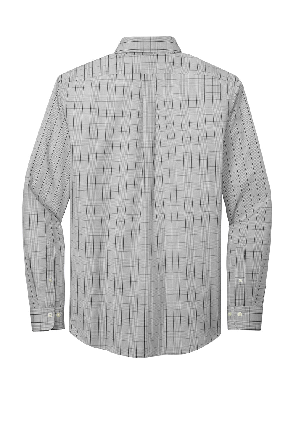 Brooks Brothers Mens Wrinkle Resistant Long Sleeve Button Down Shirt w/ Pocket Shadow Grey Flat Back