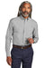 Brooks Brothers Mens Wrinkle Resistant Long Sleeve Button Down Shirt w/ Pocket Shadow Grey Model Front