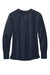 Brooks Brothers Womens Anti Static Open Neck Long Sleeve Blouse Night Navy Blue Flat Front