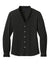Brooks Brothers BB18011 Womens Ruffle Collar Long Sleeve Button Down Shirt Deep Black Flat Front