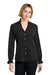 Brooks Brothers BB18011 Womens Ruffle Collar Long Sleeve Button Down Shirt Deep Black Model Front