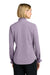 Brooks Brothers BB18011 Womens Ruffle Collar Long Sleeve Button Down Shirt Ash Purple Model Back