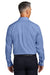 Brooks Brothers BB18012 Mens Wrinkle Free Stretch Pinpoint Long Sleeve Button Down Shirt w/ Pocket Cobalt Blue Model Back