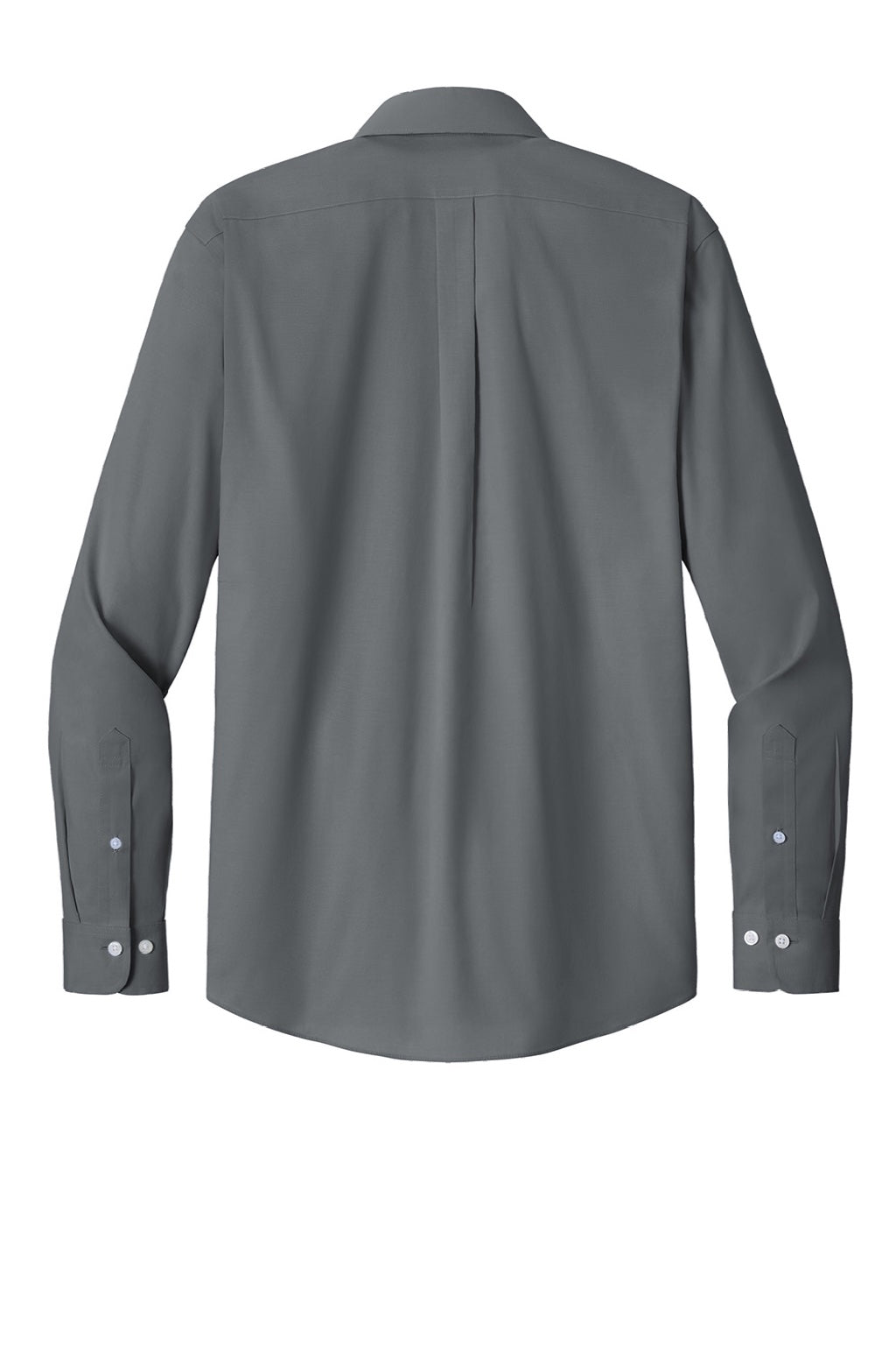 Brooks Brothers BB18012 Mens Wrinkle Free Stretch Pinpoint Long Sleeve Button Down Shirt w/ Pocket Deep Black Flat Back