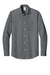 Brooks Brothers BB18012 Mens Wrinkle Free Stretch Pinpoint Long Sleeve Button Down Shirt w/ Pocket Deep Black Flat Front
