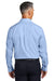 Brooks Brothers BB18012 Mens Wrinkle Free Stretch Pinpoint Long Sleeve Button Down Shirt w/ Pocket Newport Blue Model Back