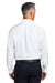 Brooks Brothers BB18012 Mens Wrinkle Free Stretch Pinpoint Long Sleeve Button Down Shirt w/ Pocket White Model Back