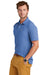 Brooks Brothers Mens Short Sleeve Polo Shirt Charter Blue Model Side