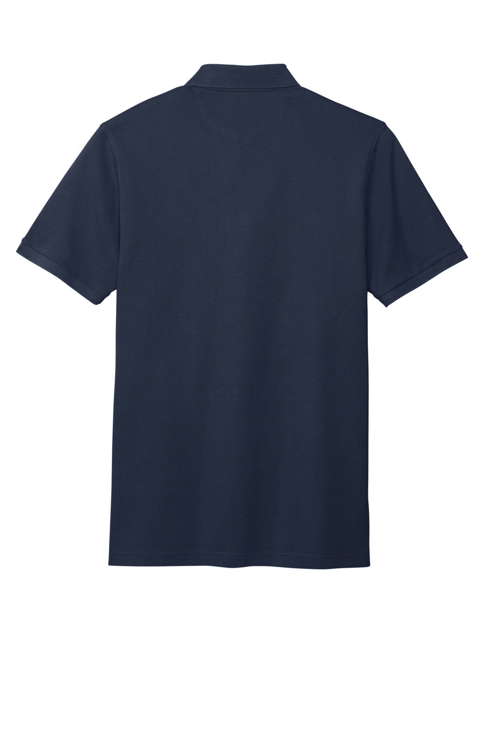 Brooks Brothers Mens Pique Short Sleeve Polo Shirt Navy Blue Flat Back