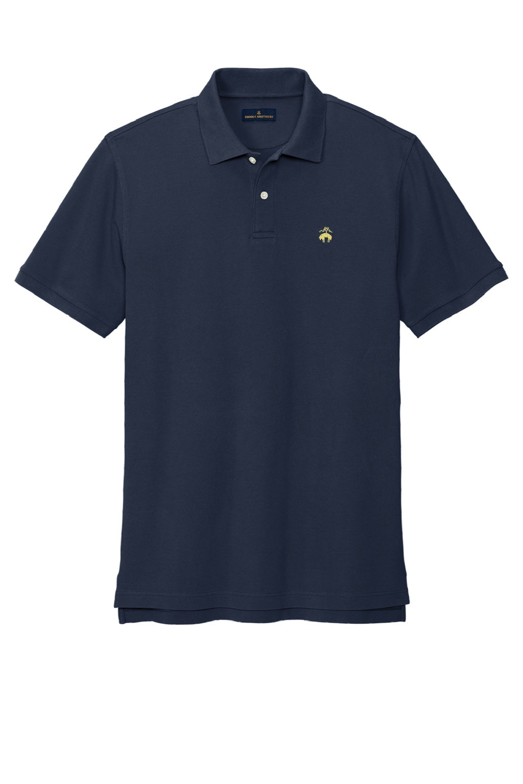Brooks Brothers Mens Short Sleeve Polo Shirt Navy Blue Flat Front