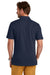 Brooks Brothers Mens Short Sleeve Polo Shirt Navy Blue Model Back