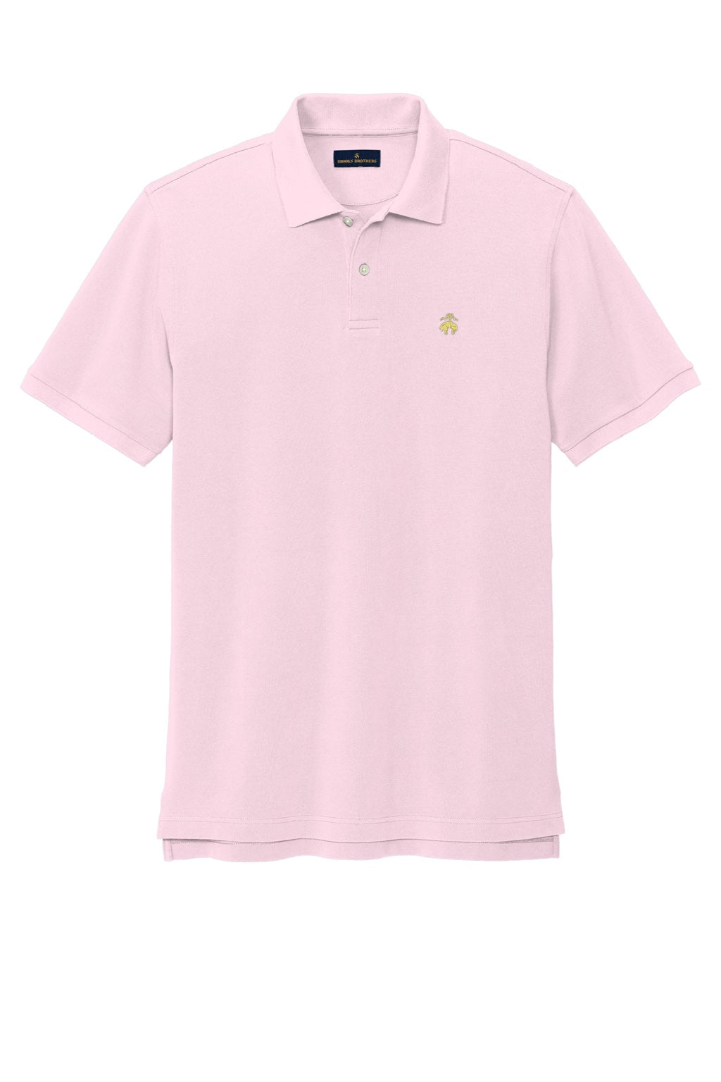 Brooks Brothers Mens Short Sleeve Polo Shirt Pearl Pink Flat Front