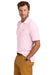 Brooks Brothers Mens Pique Short Sleeve Polo Shirt Pearl Pink Model Side